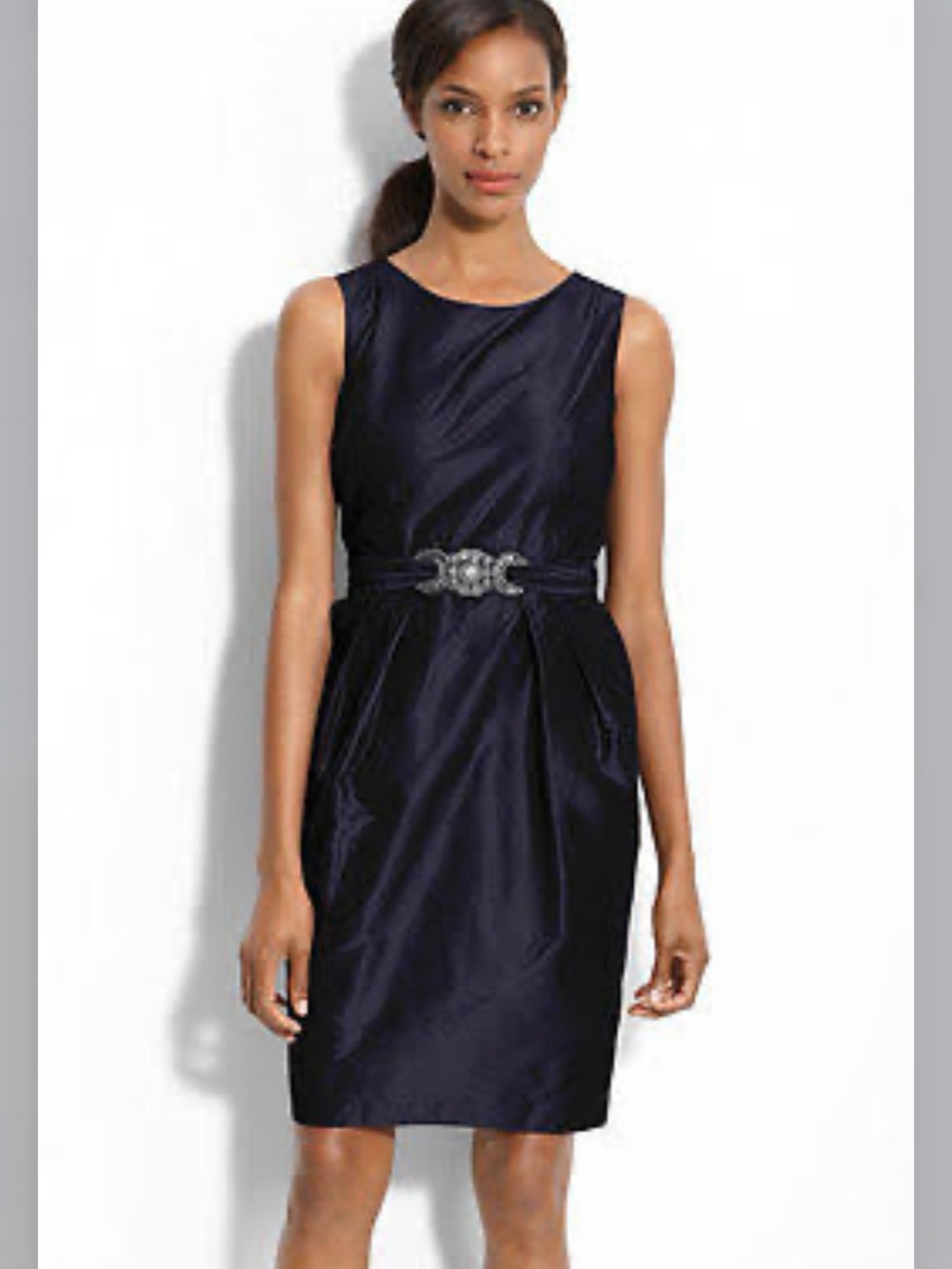 Alex Evenings plum Taffeta Dress with Crystal Detail MOB Wedding Event 6